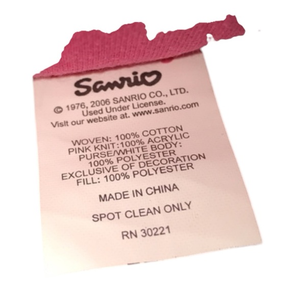 Vintage HELLO KITTY BY SANRIO Stuffed Animal Plush - Rare Pink Dress Plushie - Picture 6 of 8